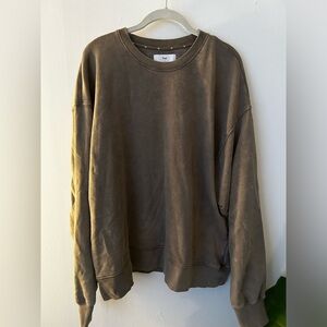 Aritzia TNA terry cloth taupe sweatshirt. Size 3 (Large)